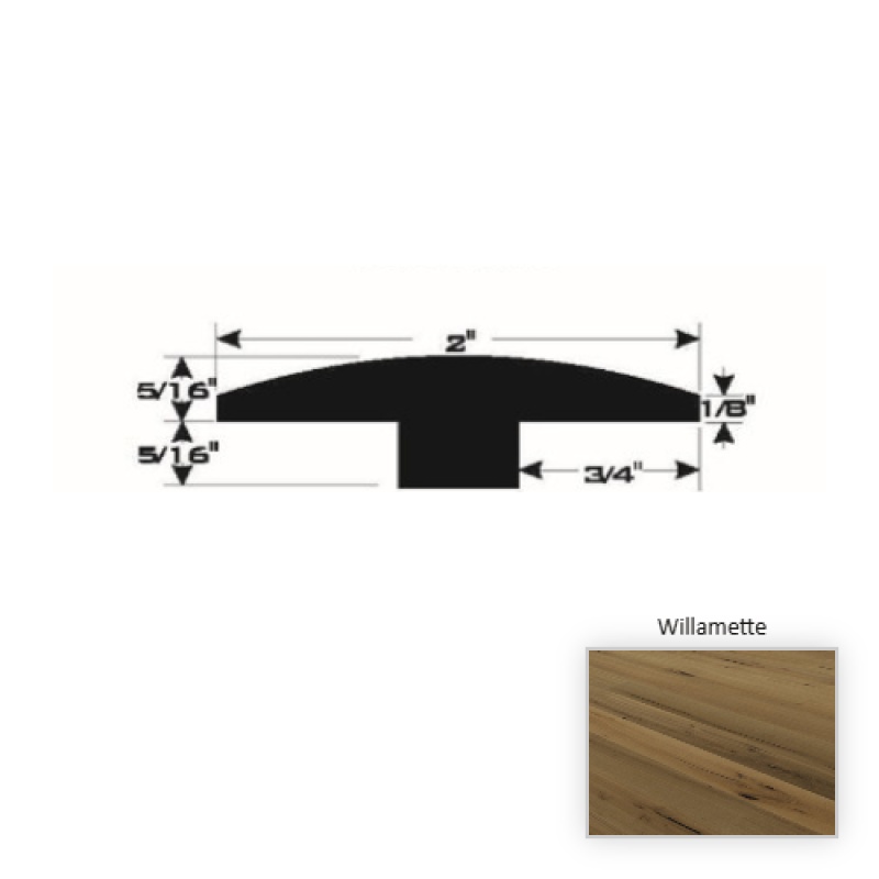 D'vine French White Oak Willamete 90" T Molding
