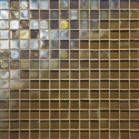 Glass Horizons Driftwood Glass Mosaic - 3/4" X 3/4" - Glossy, Per Pack: 10 Sheets