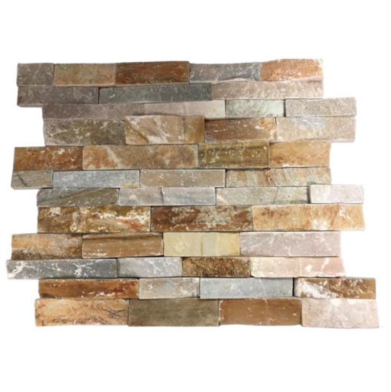 Amber Gold Slate Ledgestone - Split Face - 6" x 24"