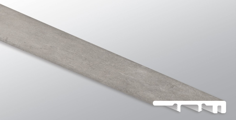 Everlife Lvt Glenridge Mountains Gray Luxury Vinyl Moulding / Trim - 1.5" X 94" End Cap - Low Gloss