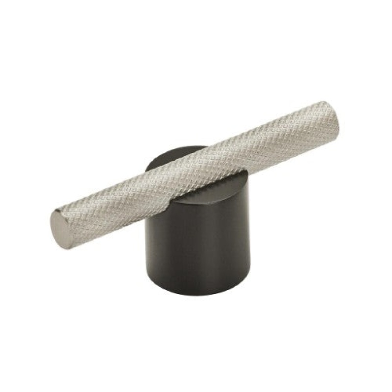 Transcendent Aluminum Bar Cabinet Pull - Matte Black / Silver Champagne