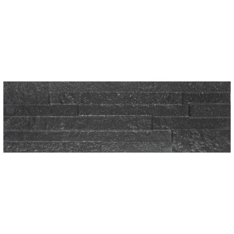 Tikal Black Ceramic Tile - Textured 6 1/2" x 20 3/8"