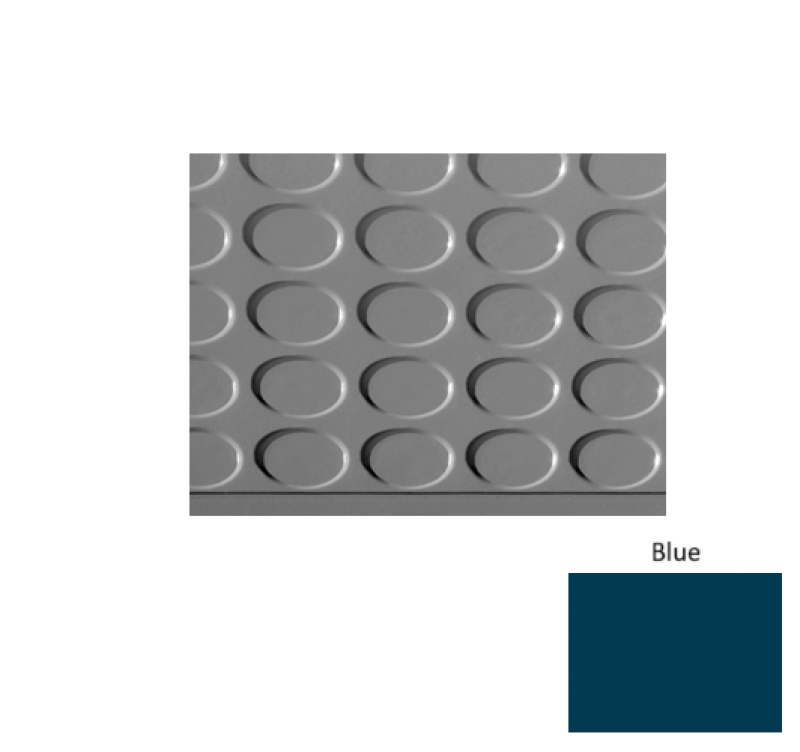 Solid 97 Blue Raised Circular Rubber Stair Tread