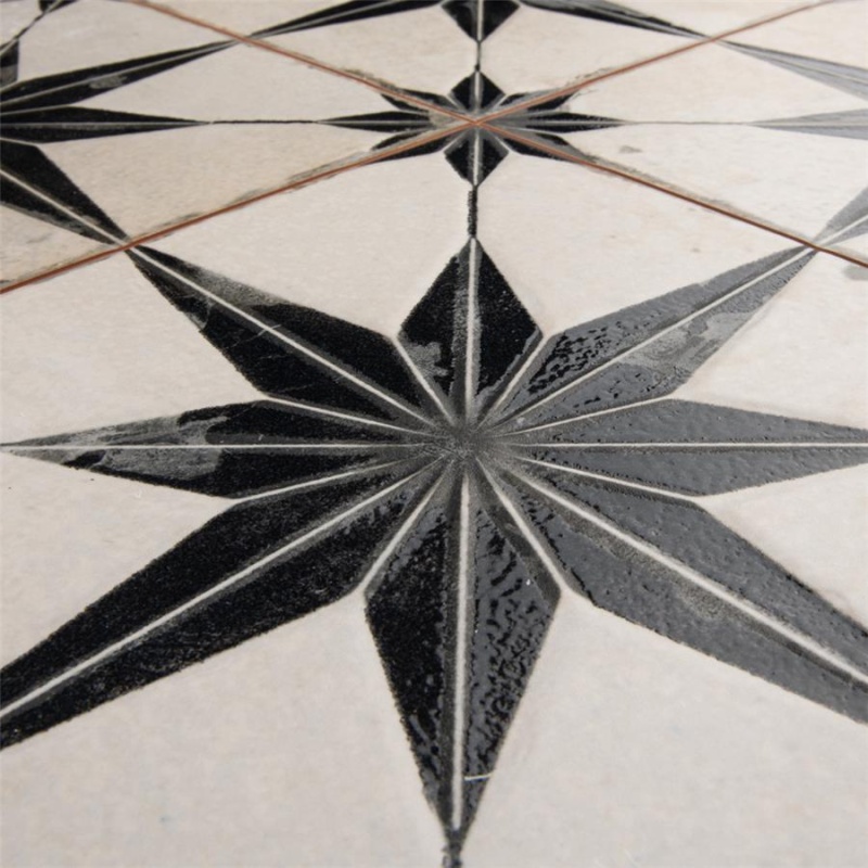 Kings Star Luxe Nero Ceramic Tile - Matte - 17 5/8" X 17 5/8"