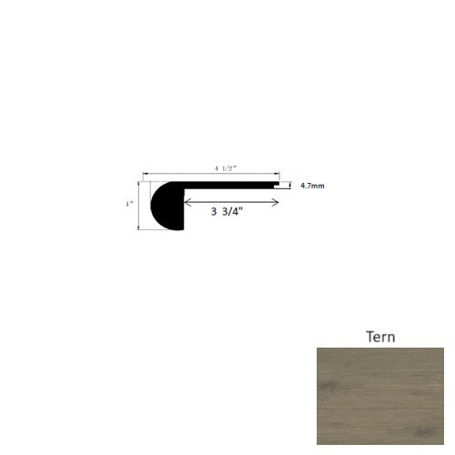 Performer Truffle Luxury Vinyl Flush Stair Nose