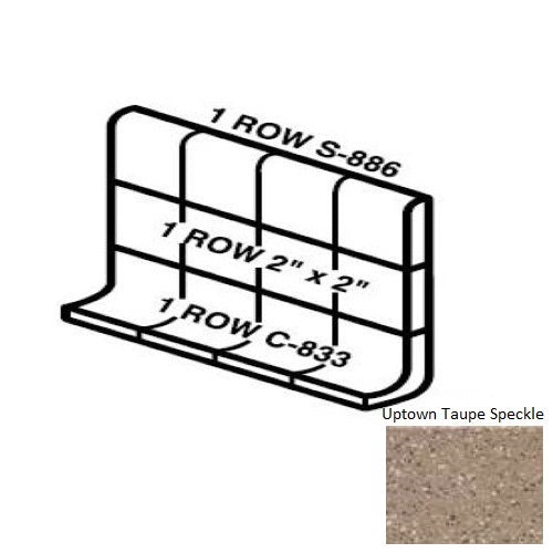 Keystones Unglazed Mosaic Uptown Taupe Speckle Porcelain Wall Trim - 5" X 12" Built Up Base (Mb5b) - Matte