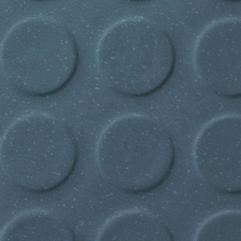Johnsonite Perrys Blue Raise Round Color Splash Speckled Rubber Tile - Textured - 24" X 24"