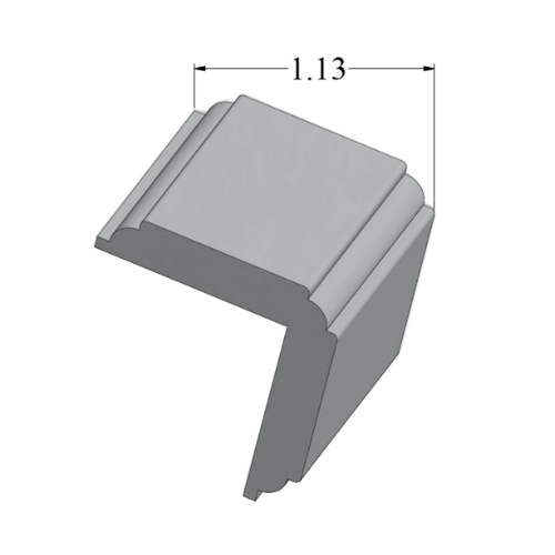 Medium Grey Vinyl Millwork Corner Wall Guard