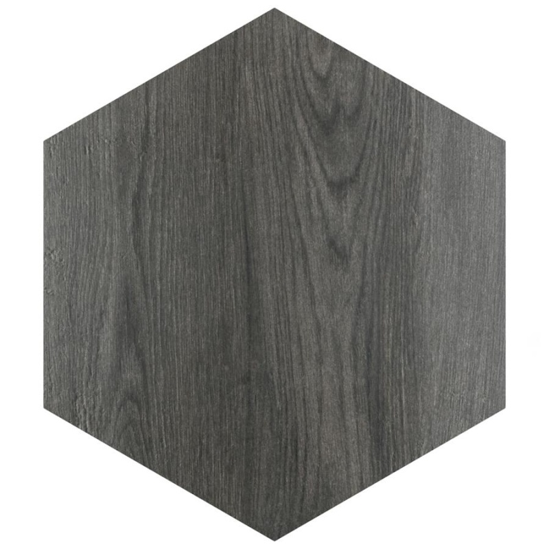 Natura Nero Porcelain Tile - Textured - 14 1/8" X 16 1/4" Hexagon