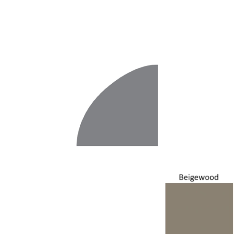 Contours Beigewood Rubber Quarter Round - Satin - 1/2" X 12 Ft
