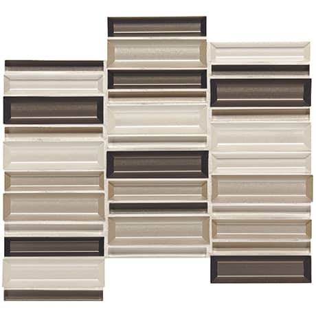 Cascading Waters Earth Tide Glass Mosaic – 4" x Random Straight Stacked – Glossy