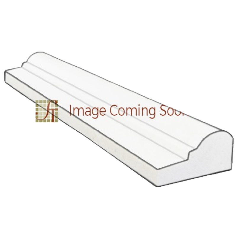 Alicha White Marble Liner - 2" X 12" F1 Chair Rail - Polished