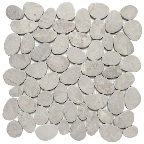 Pebble Volcano Grey Marble Mosaic - Cobbles - Tumbled