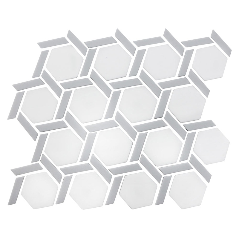 Northern Lights Asteroid Glass Mosaic - Hexagon - Matte