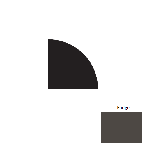 Johnsonite Fudge Rubber Moulding / Trim - 3/4" X 8 Ft (96") X 3/4" Millwork Quarter Round - Millwork Quarter Round