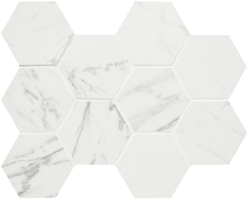 Tru Marmi Venatino Porcelain Mosaic - 4" X 4" Hexagon - Matte