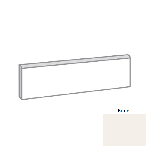 Flex Bone Ceramic Wall Trim - 2" X 6" Bullnose