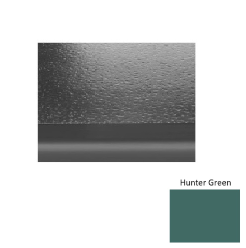 Solid 99 Hunter Green Hammered With 2" Nose Rubber (Sq) Stair Tread - Hammered