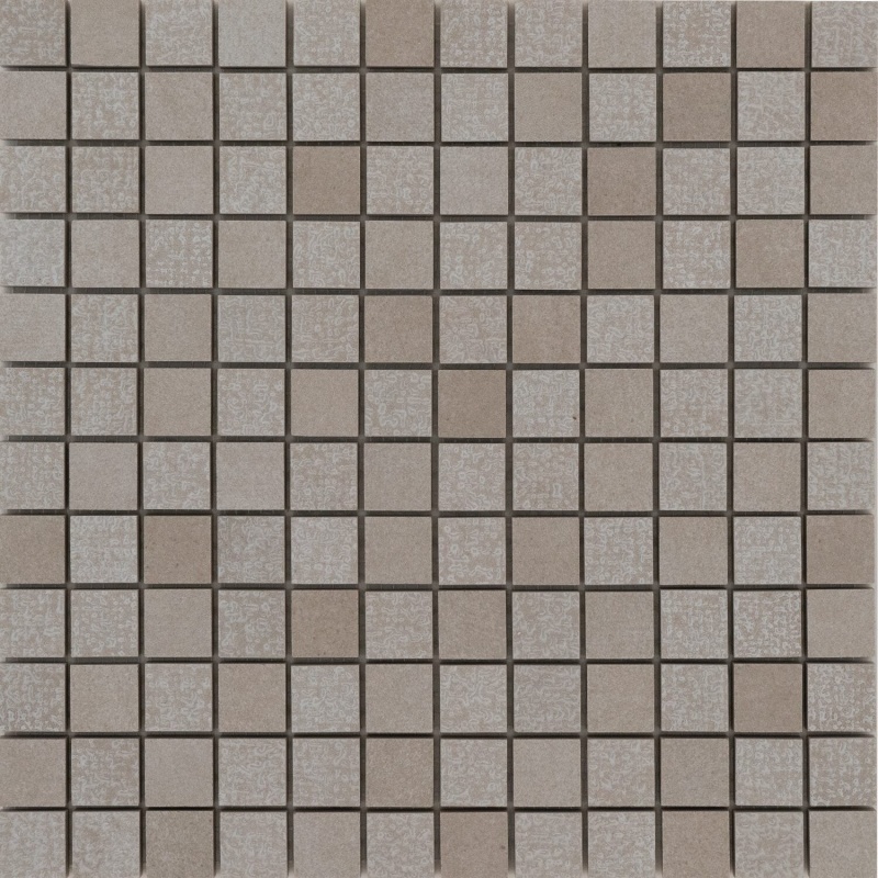 Cristal Ecru Porcelain Mosaic - 1" X 1" - Glossy