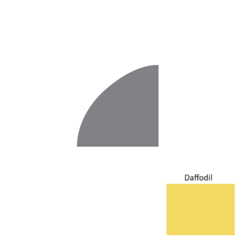 Contours Daffodil Rubber Quarter Round Coil - Satin - 1/2" X 40 Ft