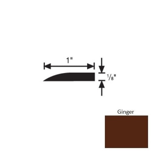Flextones Ginger Vinyl 192A Tile Reducer Strip - 1" X 3 Ft - Thermoplastic
