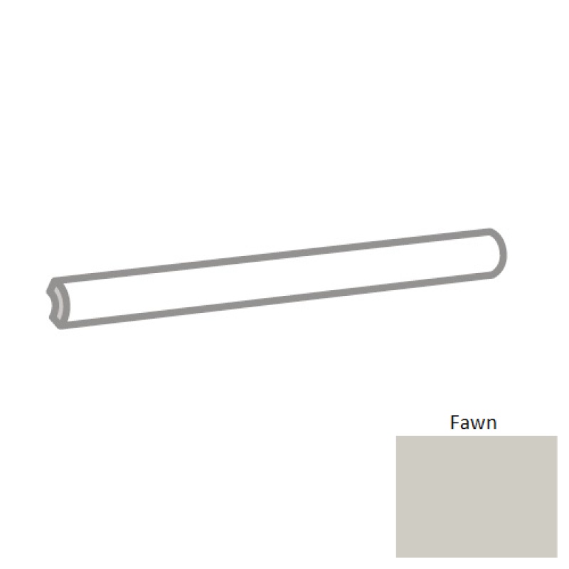 Flex Fawn Ceramic Wall Trim 1" x 6" Quarter Round