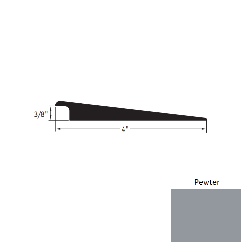 Johnsonite Pewter Vinyl Wheeled Traffic Transition Trim