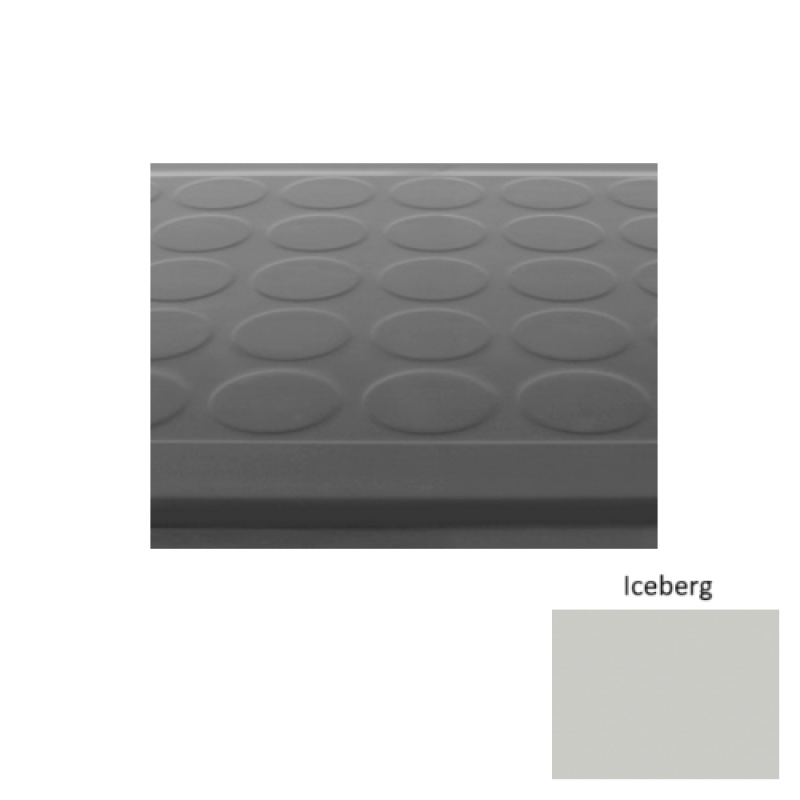 Solid 92 Iceberg Low Profile Raised Circular Rubber (Sq) Stair Tread - Textured