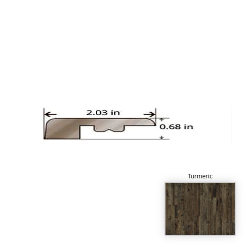 Organic Solid Hickory Turmeric Hardwood Moulding / Trim - 84.25" Threshold - Truemark Glaze Tek