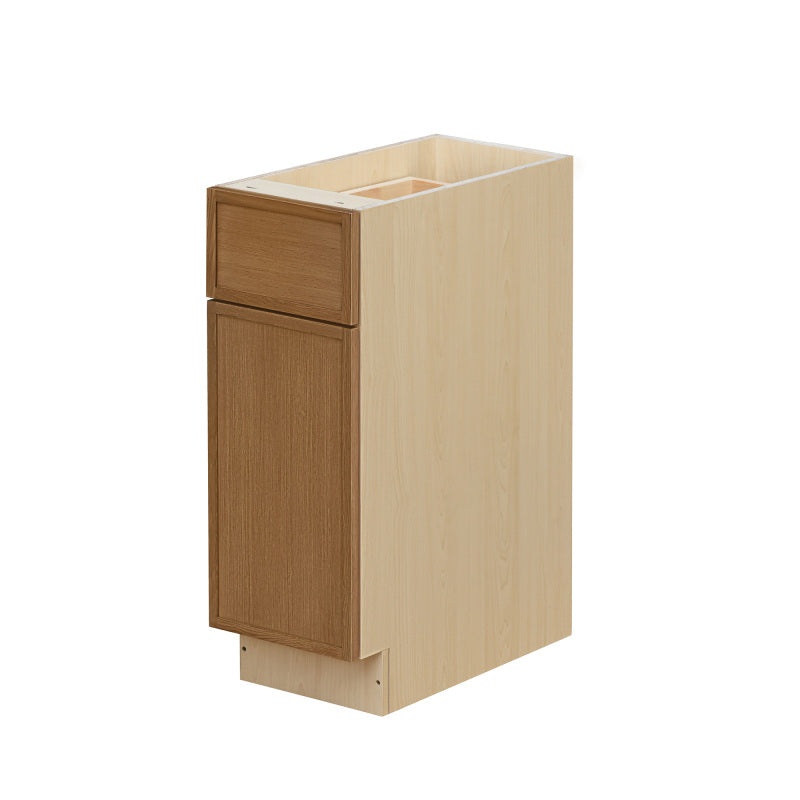 Shady Oak Slim Shaker Wood Kitchen Base Cabinet - 12" X 24" X 34 1/2" (Assembly Required) - Oak