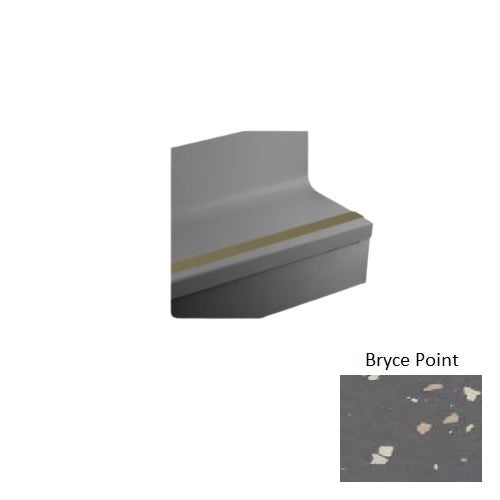 Johnsonite Bryce Point Hammered Rubber Stair Tread with Riser