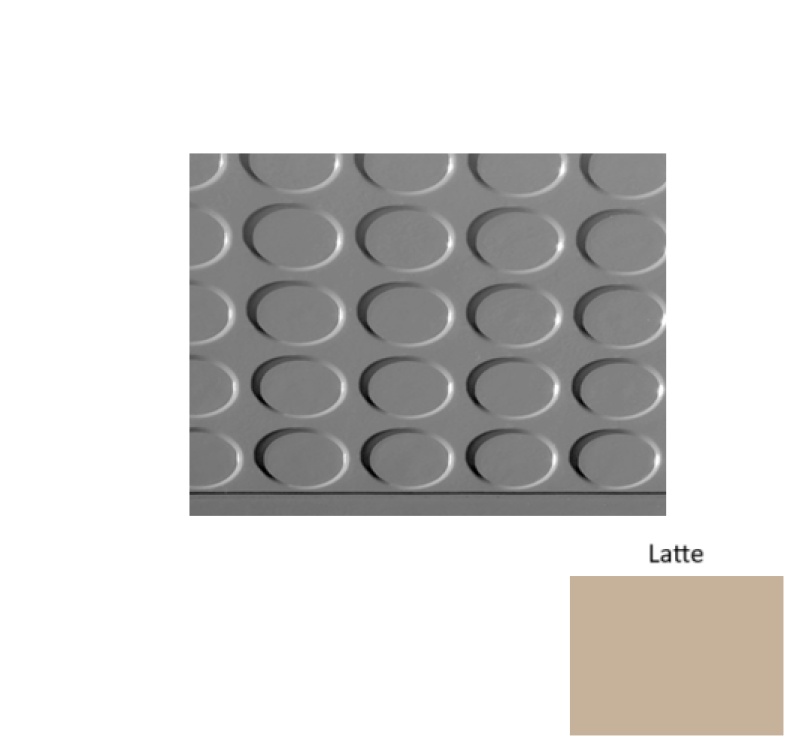 Solid 97 Latte Vantage Raised Circular Rubber Stair Tread