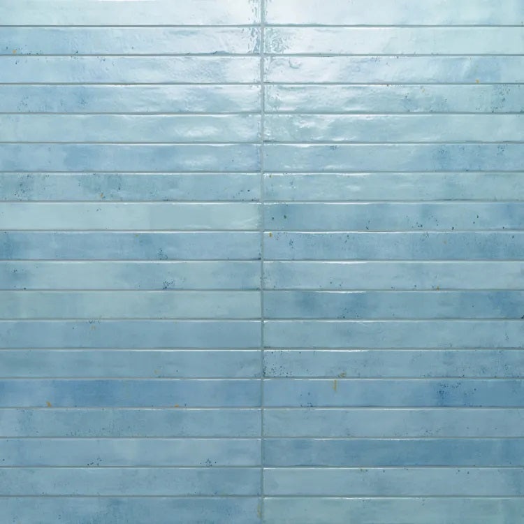 Chroma Sky Porcelain Tile - Glossy - 2" x 18"