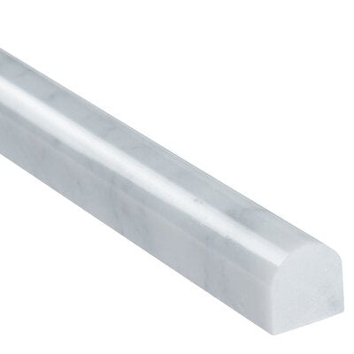 Carrara White Marble Pencil Molding - 3/4" X 12"