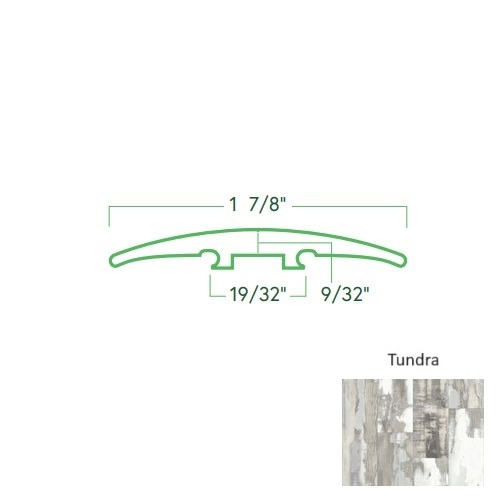 Dynamite Plus Tundra Luxury Vinyl Moulding / Trim - 96" 3 In 1 Reducer - Ceramic Bead