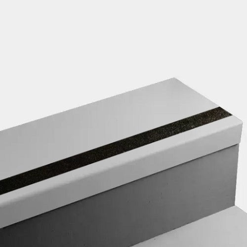 Vapor Grey Hammered Rubber Stair Tread Trim
