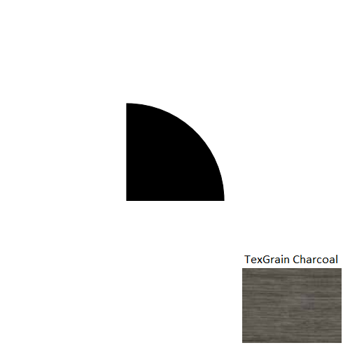Johnsonite Texgrain Charcoal Rubber Quarter Round Moulding Trim