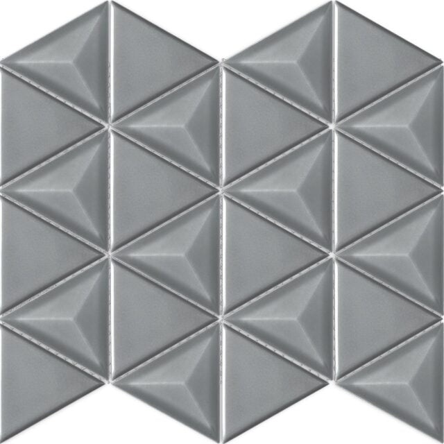 Artisan Dark Ceramic Mosaic - Triangle - Glossy