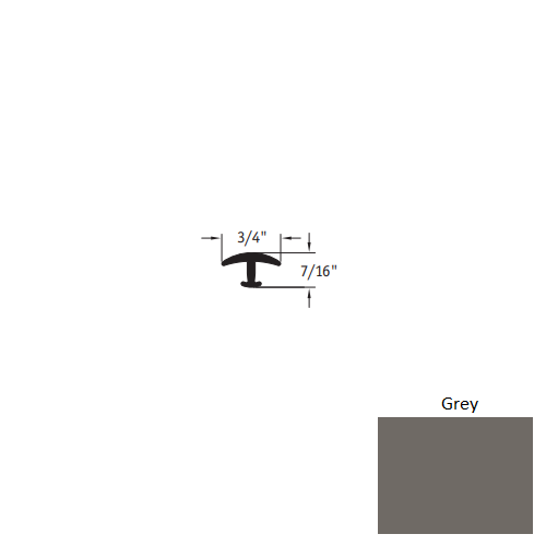 Grey Vinyl Moulding / Trim 3/4" x 12 Ft