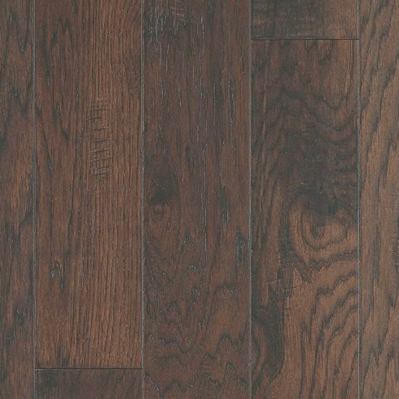Indian Peak Hickory Espresso Hickory Engineered Hardwood Flooring - Prefinished - 5" X Random Lengths