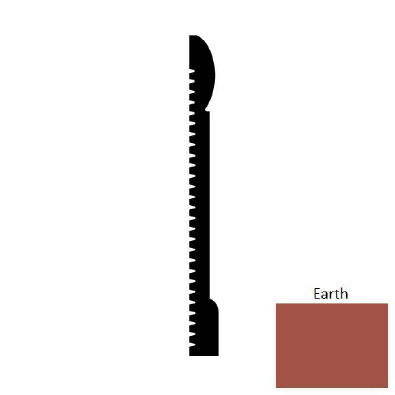 Thermoplastic Rubber Wall Base, 6" X 8 Ft X 1/2"