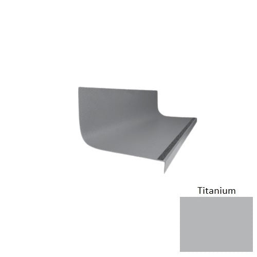 Flextones Titanium Type 1975 With Flush Ribbed / Smooth Insert Distinct Designs Rubber - 20 3/8" X 72" Stair Tread - Hammered