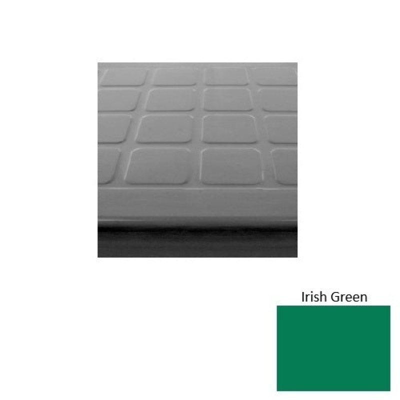 Solid 94 Irish Green Raised Square Rubber (Sq) Stair Tread With Dupont Kevlar - Textured