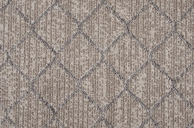 Oyster Grey Polypropylene Carpet - Pattern
