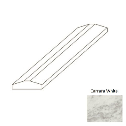 Carrara White Marble Threshold - 4" X 36" Double Hollywood Bevel - Polished