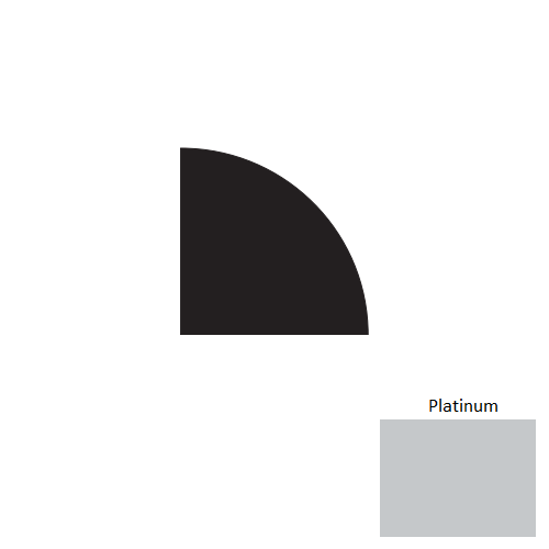 Platinum Rubber Millwork Quarter Round Trim
