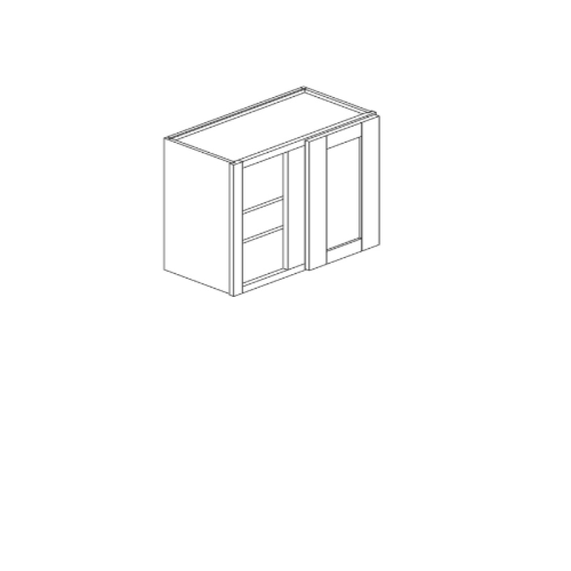 Matt Black Wood Kitchen Corner Blind Base Cabinet - 30" X 12" X 30" (Assembly Required) - Matt Black