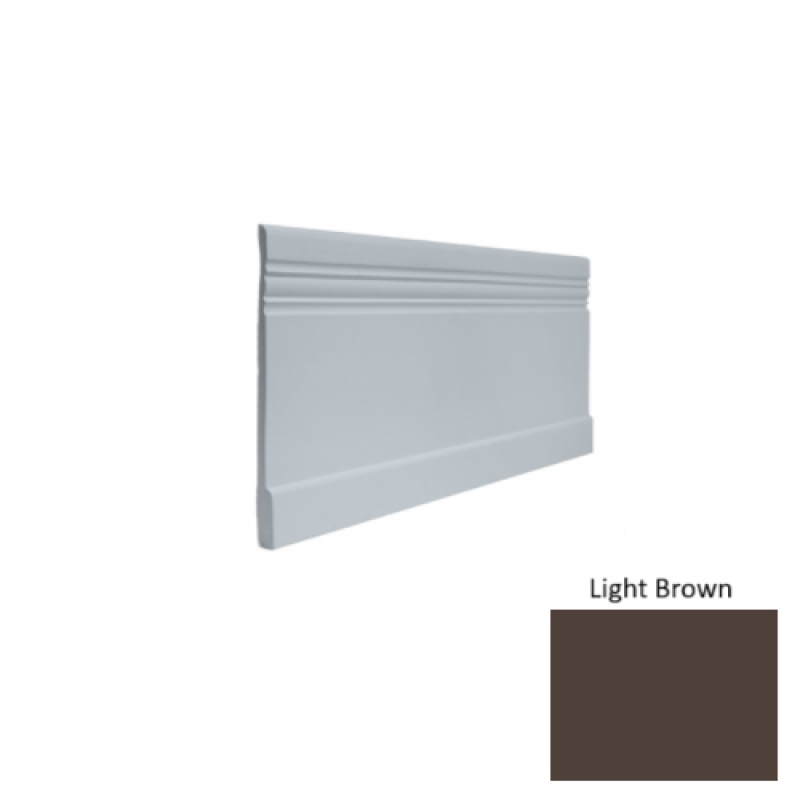 Contours #10 Serenity Light Brown Rubber Profiled Wall Base - Satin - 4" X 8 Ft