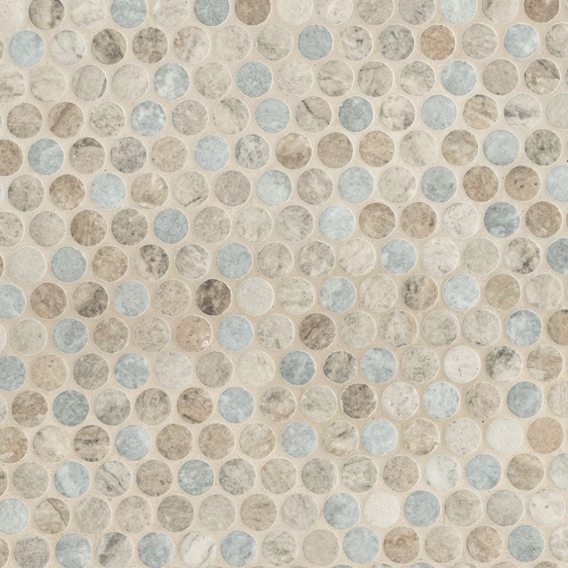 Stonella Glass Mosaic - Penny Round - Mixed
