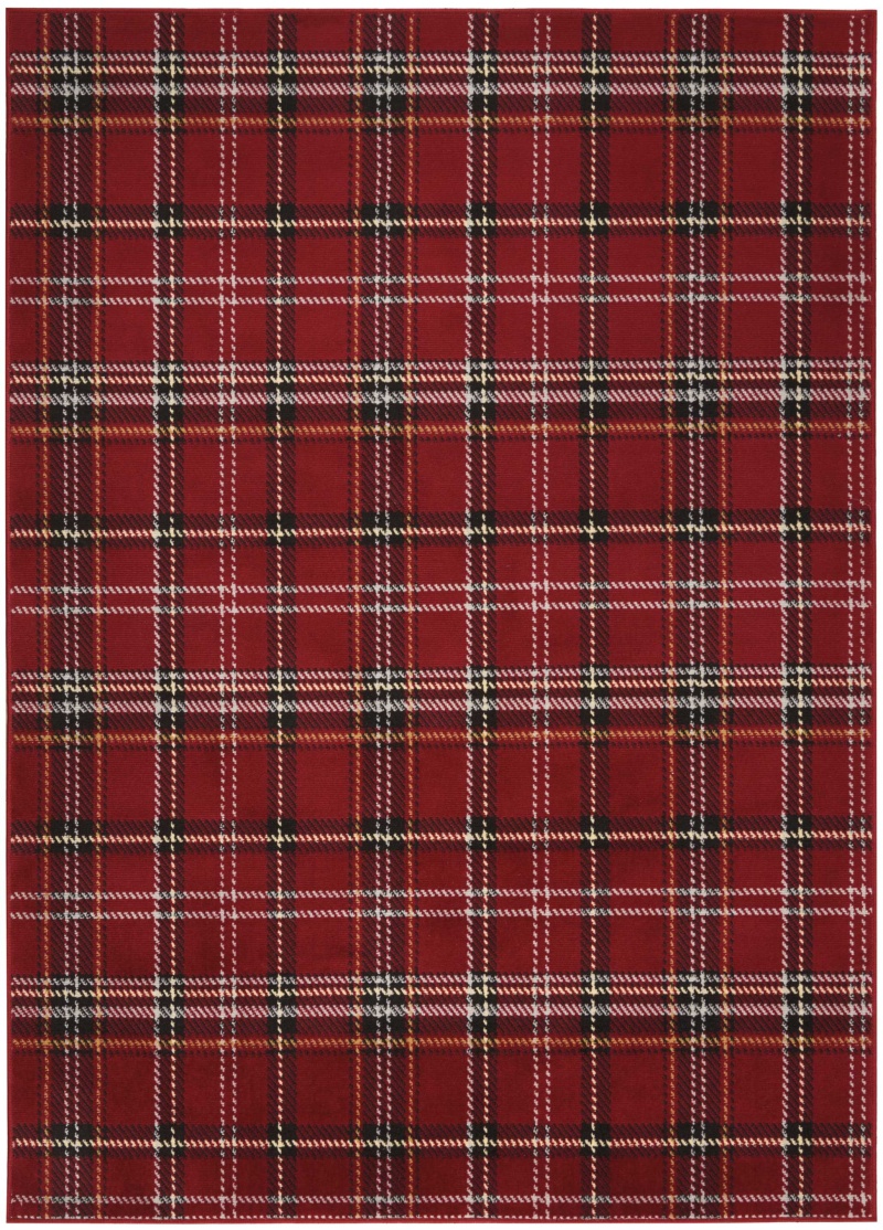 Grafix Red Rustic Area Rug 5 Ft X 7 Ft